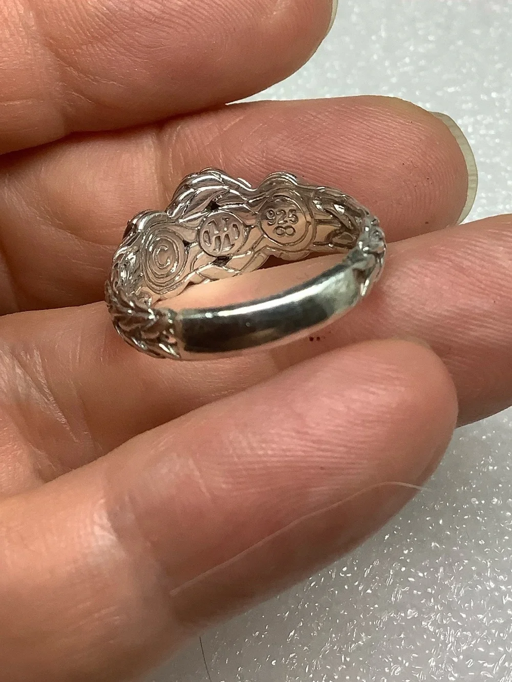 John Hardy sterling silver Pavé Diamond ring